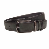 Curea barbati eleganta, din piele eco latime 3.5 cm, Gri inchis - CK202GRI